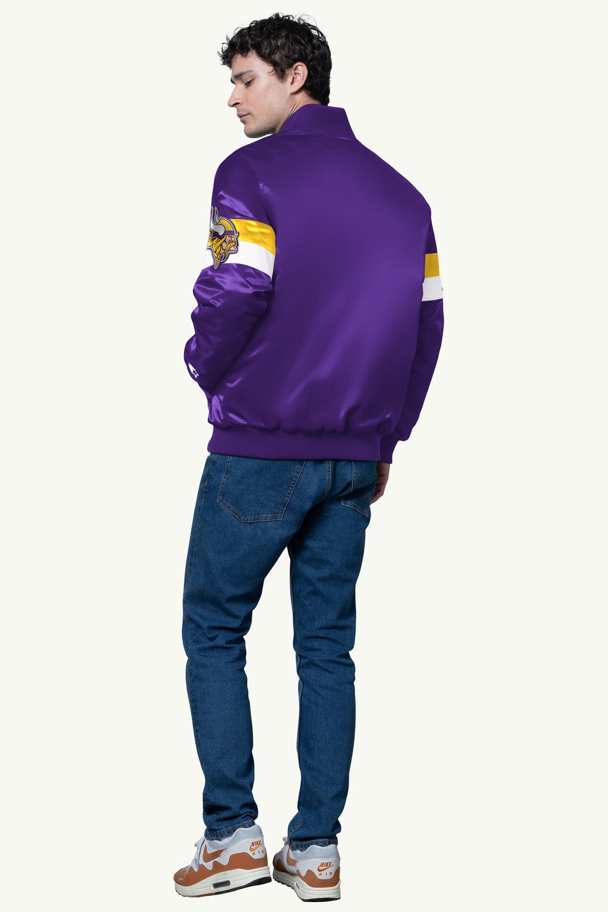 WOMENS MINNESOTA VIKINGS FINAL SCORE SATIN VARSITY JACKET  | Starter