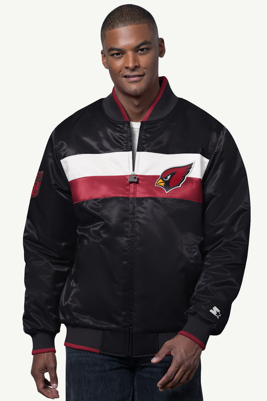 MENS ARIZONA CARDINALS AMBASSADOR SATIN VARSITY JACKET  | Starter