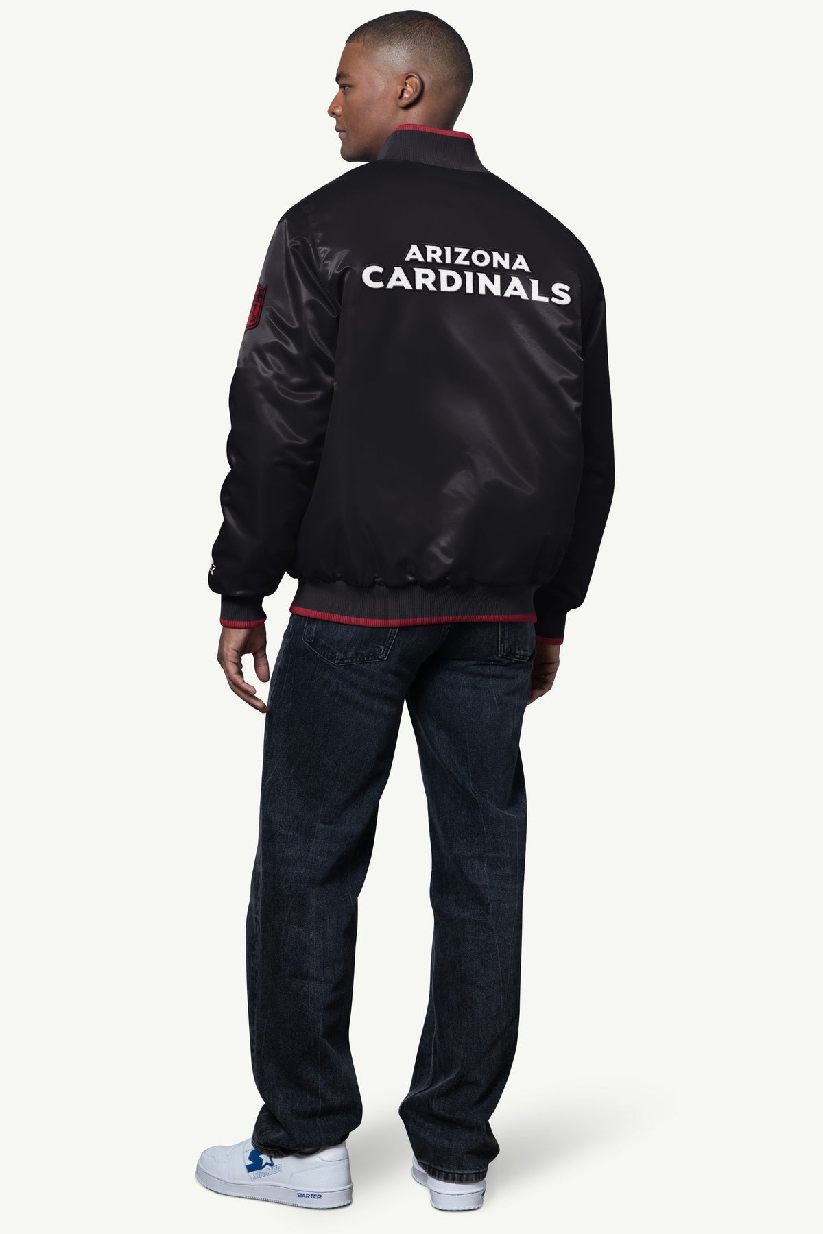 MENS ARIZONA CARDINALS AMBASSADOR SATIN VARSITY JACKET  | Starter