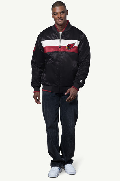 MENS ARIZONA CARDINALS AMBASSADOR SATIN VARSITY JACKET  | Starter