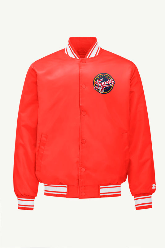 MENS COLORADO AVALANCHE TRIANGLE SATIN VARSITY JACKET Navy | Starter