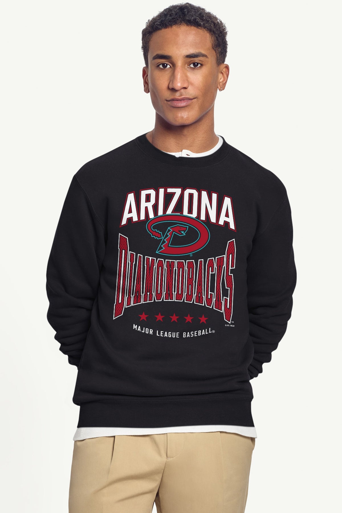 MENS ARIZONA DIAMONDBACKS CENTER SQUEEZE SWEATSHIRT - Black