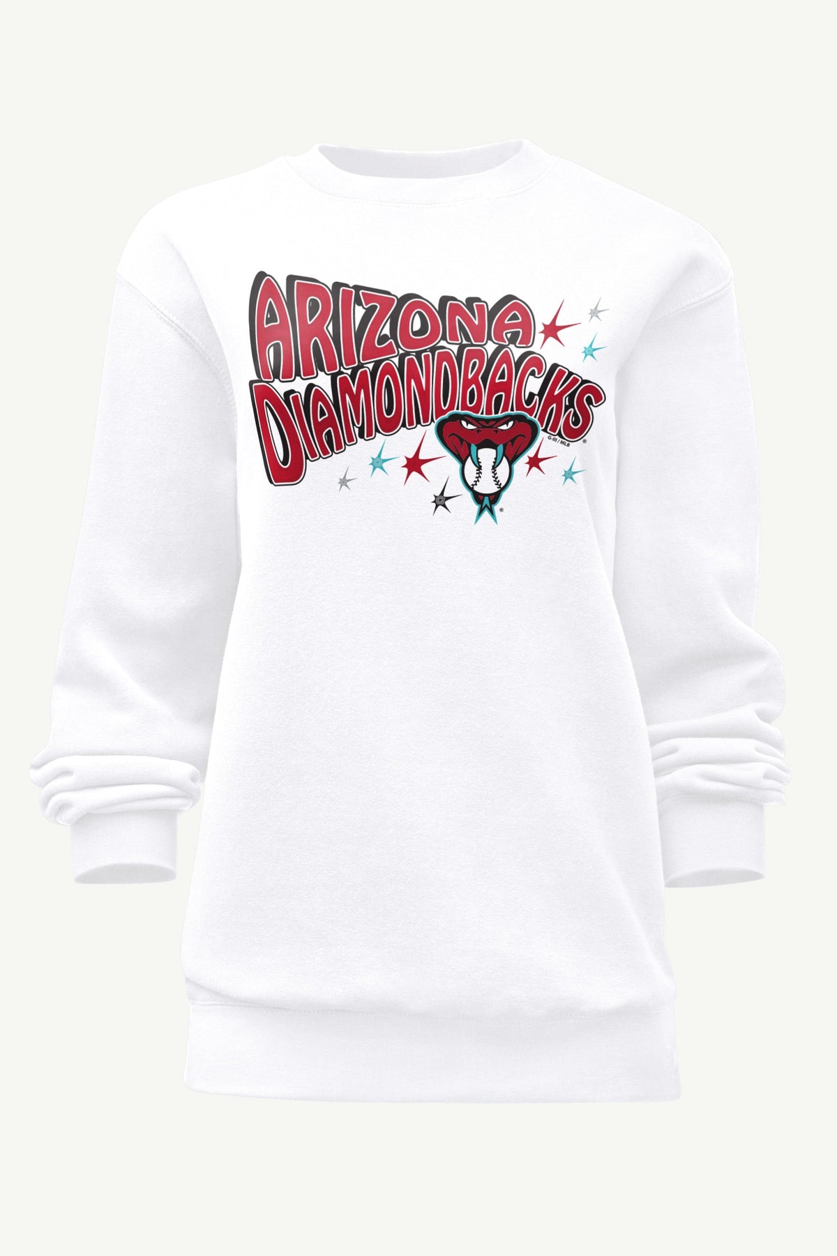 WOMENS ARIZONA DIAMONDBACKS FIREWORKS SWEATSHIRT - White