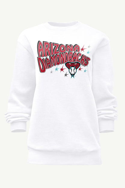 WOMENS ARIZONA DIAMONDBACKS FIREWORKS SWEATSHIRT - White