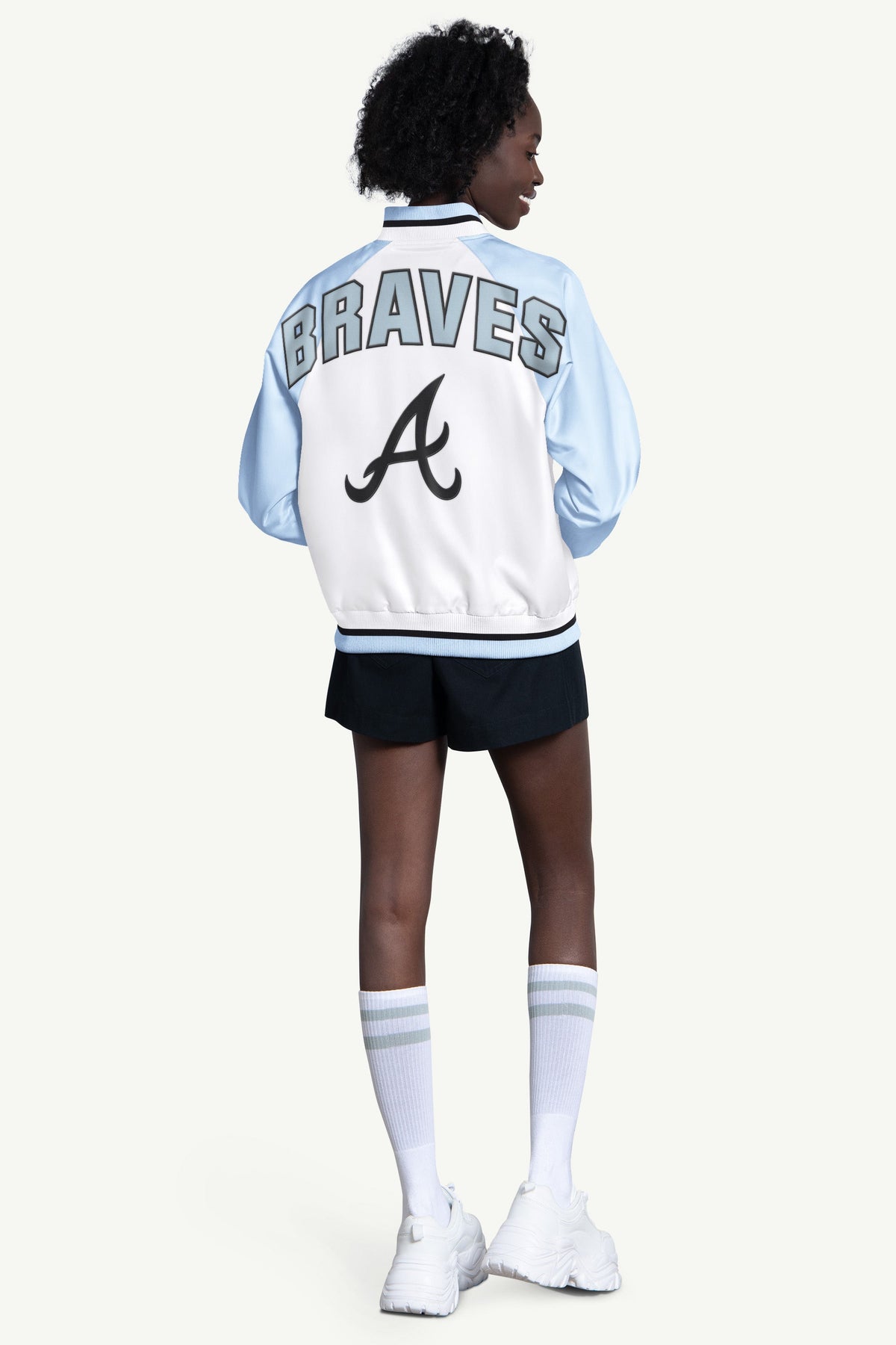 WOMENS ATLANTA BRAVES BLITZ VARSITY JACKET - Multi