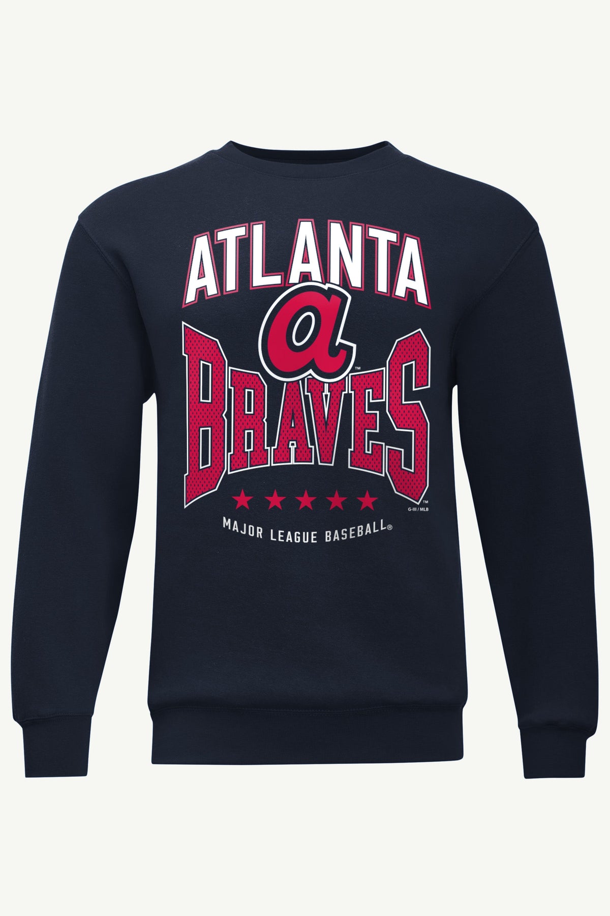 MENS ATLANTA BRAVES CENTER SQUEEZE SWEATSHIRT - Navy