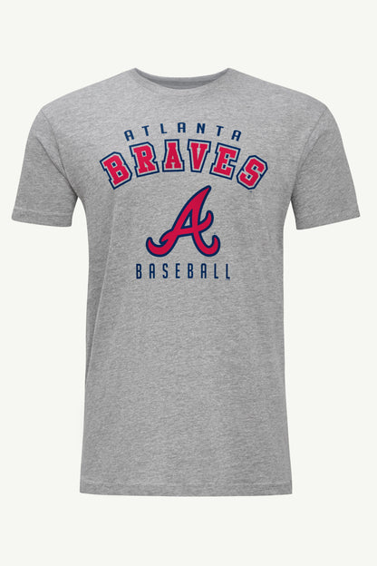 MENS ATLANTA BRAVES TEAM T SHIRT - Heather Grey
