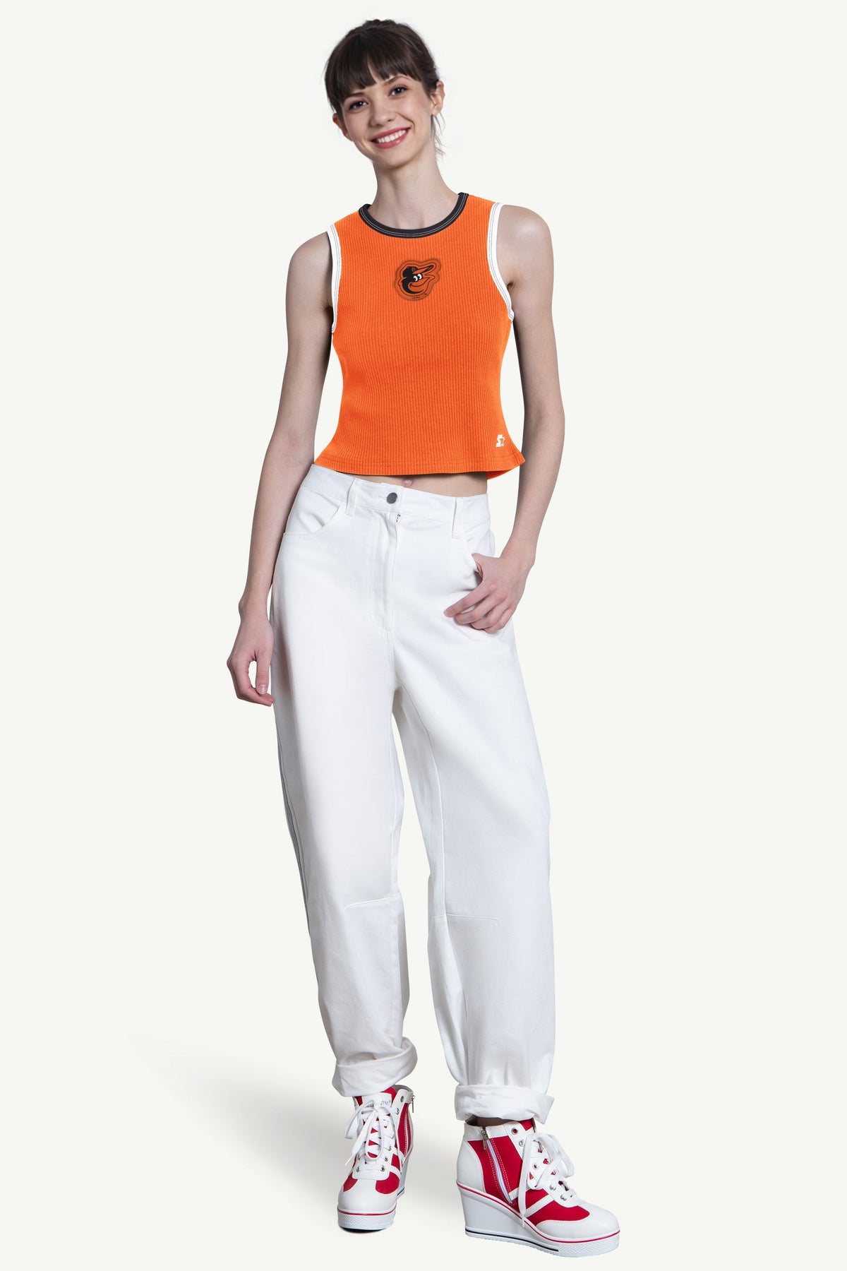 WOMENS BALTIMORE ORIOLES PLAY THE BALL CROP TANK - Multi