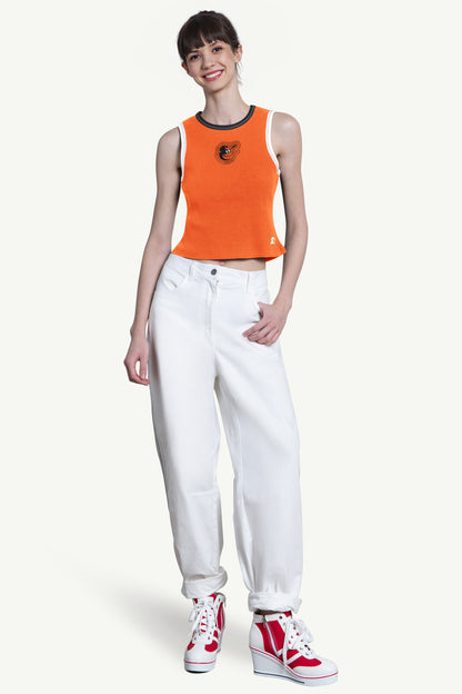 WOMENS BALTIMORE ORIOLES PLAY THE BALL CROP TANK - Multi