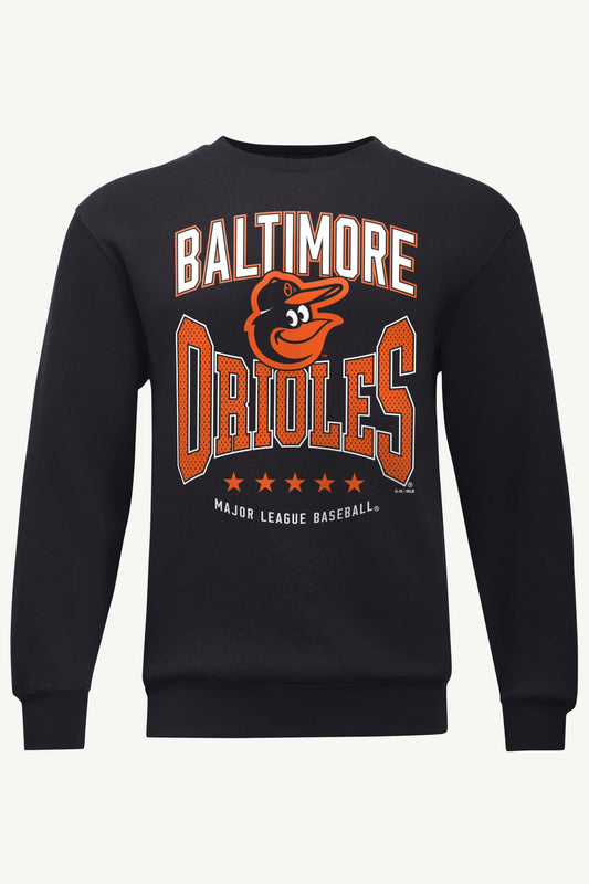MENS BALTIMORE ORIOLES CENTER SQUEEZE SWEATSHIRT - Black