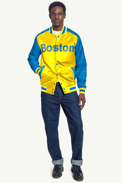 MENS BOSTON RED SOX SATIN VARSITY JACKET - Starter