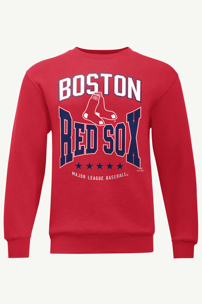 MENS BOSTON RED SOX CENTER SQUEEZE SWEATSHIRT - Red