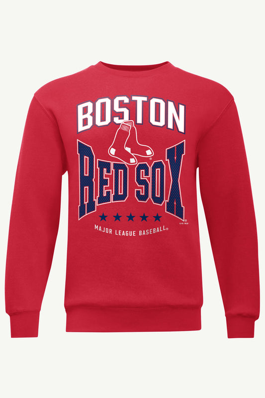 MENS BOSTON RED SOX CENTER SQUEEZE SWEATSHIRT - Red