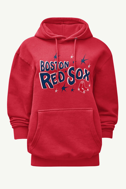 WOMENS BOSTON RED SOX FIREWORKS HOODIE - Red