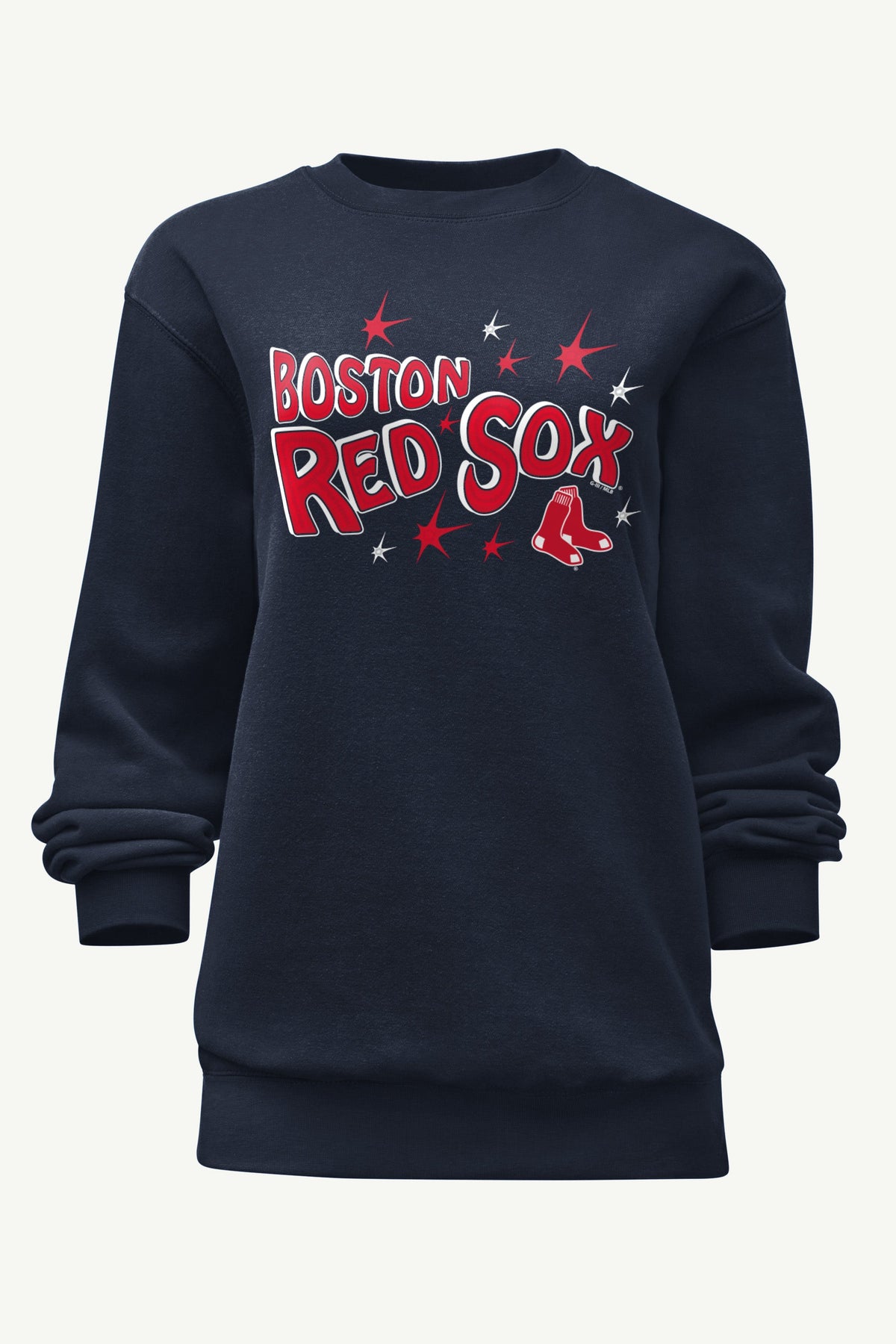 WOMENS BOSTON RED SOX FIREWORKS SWEATSHIRT - Navy