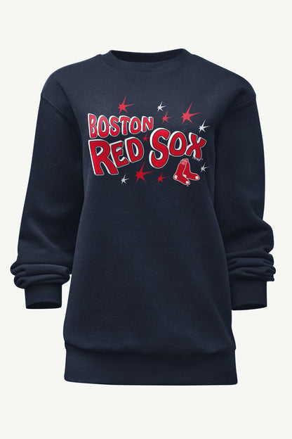 WOMENS BOSTON RED SOX FIREWORKS SWEATSHIRT - Navy