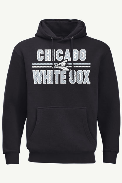 MENS CHICAGO WHITE SOX MESH LOOK HOODIE - Black