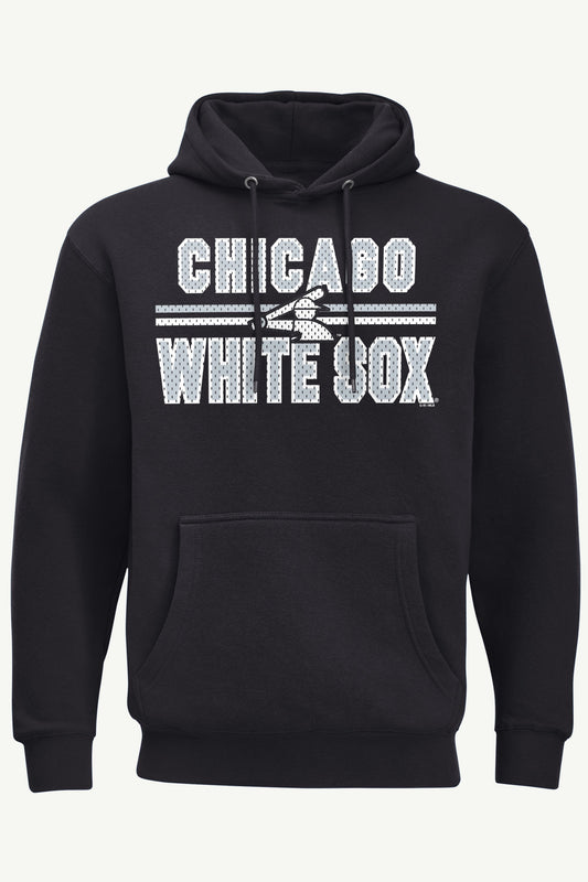 MENS CHICAGO WHITE SOX MESH LOOK HOODIE - Black