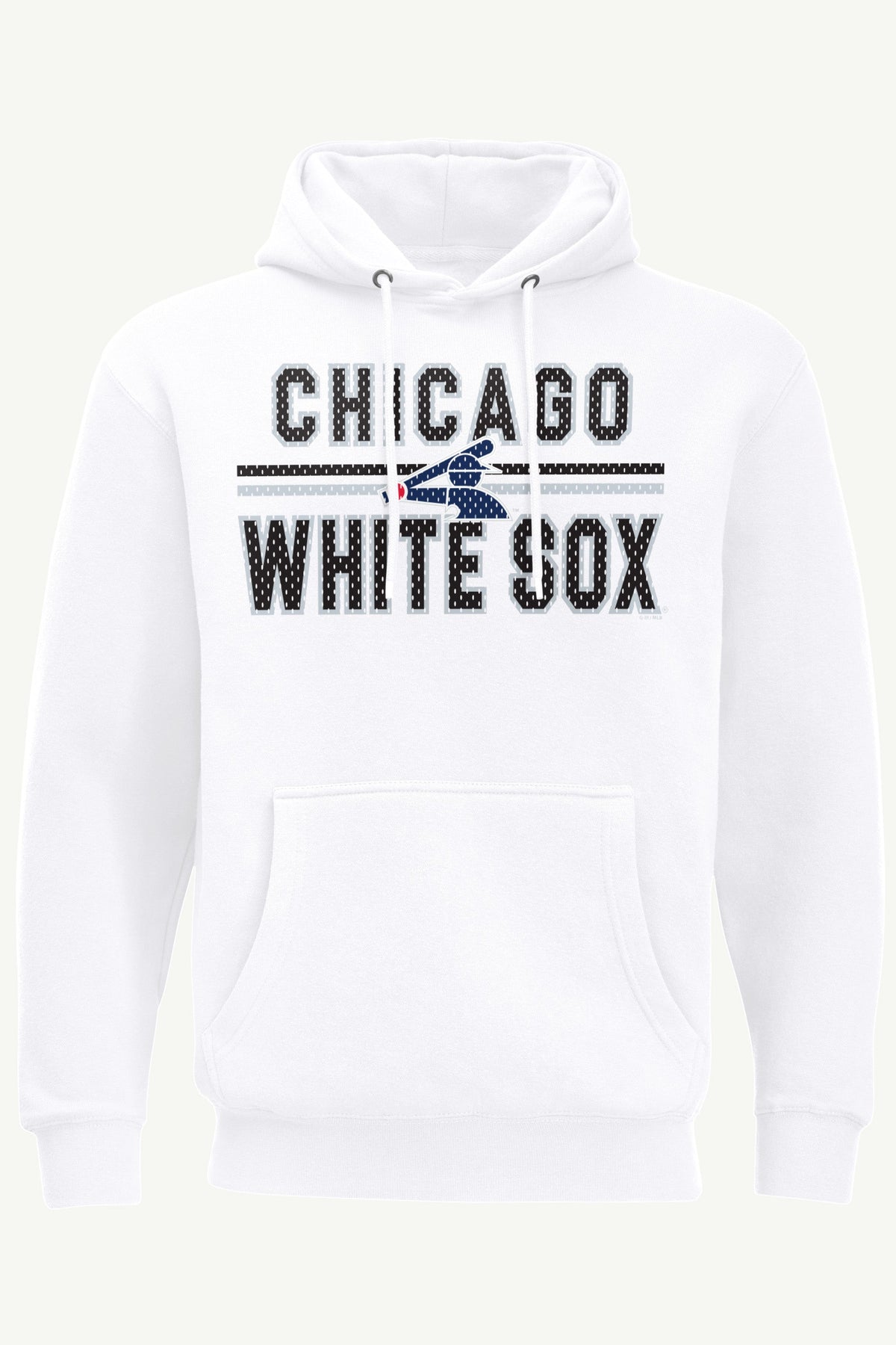 MENS CHICAGO WHITE SOX MESH LOOK HOODIE - White