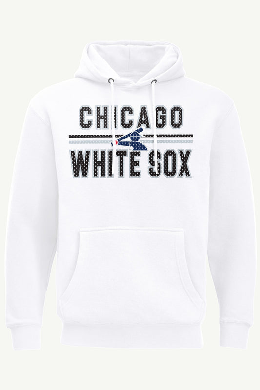 MENS CHICAGO WHITE SOX MESH LOOK HOODIE - White
