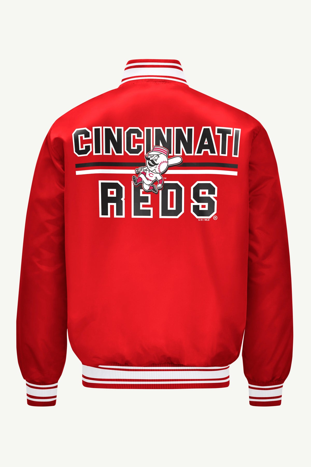 MENS CINCINNATI REDS SATIN VARSITY JACKET - Red