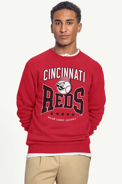 MENS CINCINNATI REDS CENTER SQUEEZE SWEATSHIRT - Red
