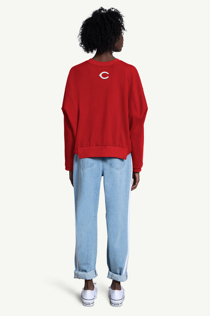 WOMENS CINCINNATI REDS CREW NECK SWEATSHIRT - Multi