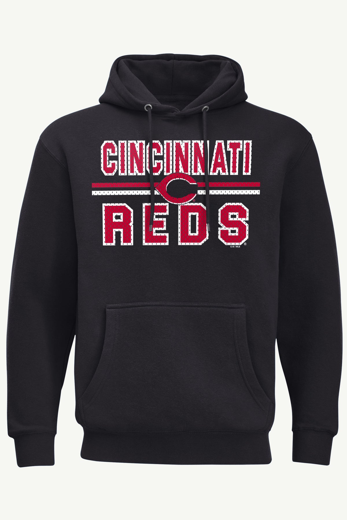 MENS CINCINNATI REDS MESH LOOK HOODIE - Black