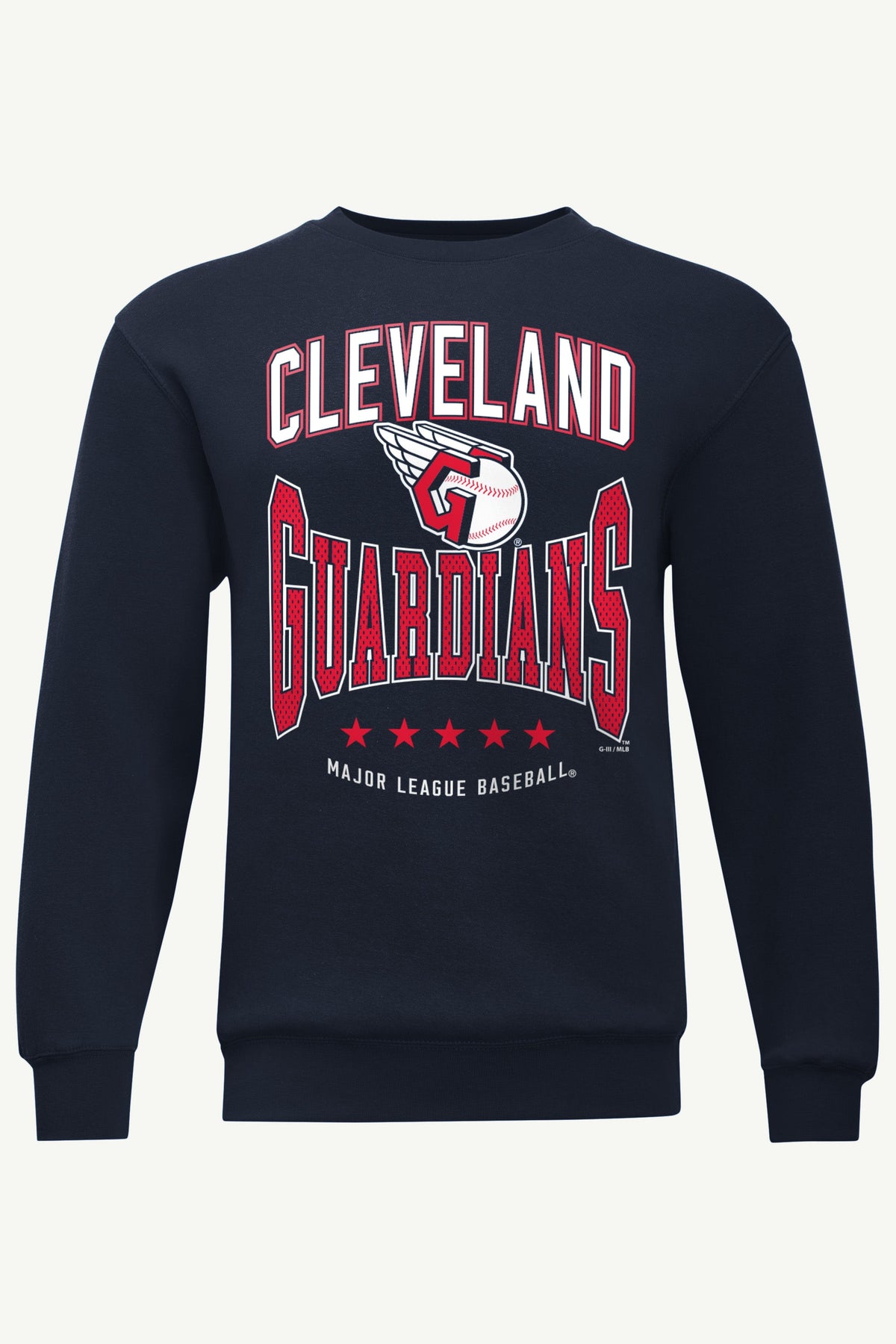 MENS CLEVELAND GUARDIANS CENTER SQUEEZE SWEATSHIRT - Navy
