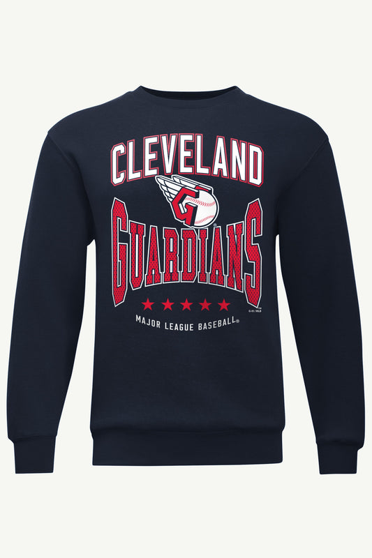 MENS CLEVELAND GUARDIANS CENTER SQUEEZE SWEATSHIRT - Navy