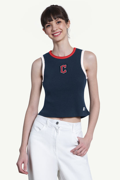WOMENS CLEVELAND GUARDIANS PLAY THE BALL CROP TANK - Multi