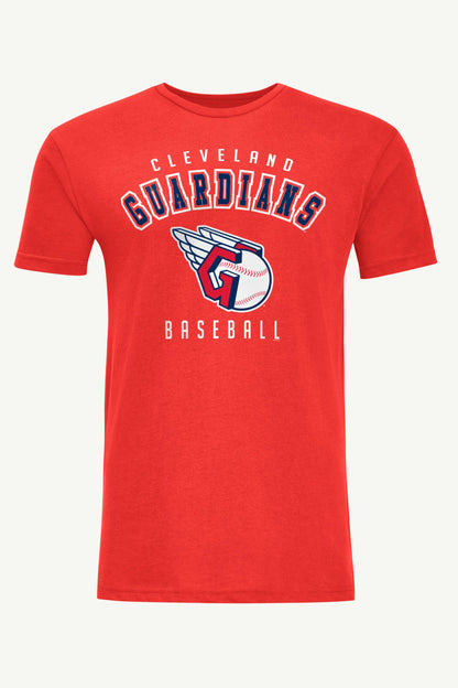 MENS CLEVELAND GUARDIANS TEAM T SHIRT - Red