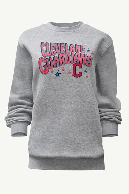 WOMENS CLEVELAND GUARDIANS FIREWORKS SWEATSHIRT - Heather Grey