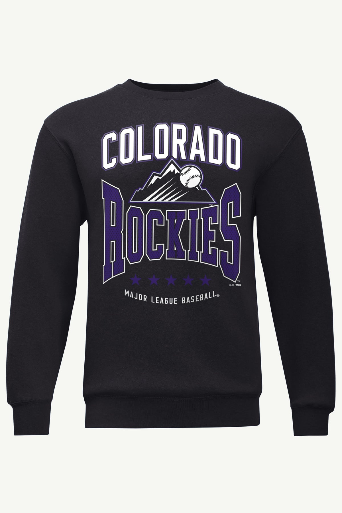 MENS COLORADO ROCKIES CENTER SQUEEZE SWEATSHIRT - Black