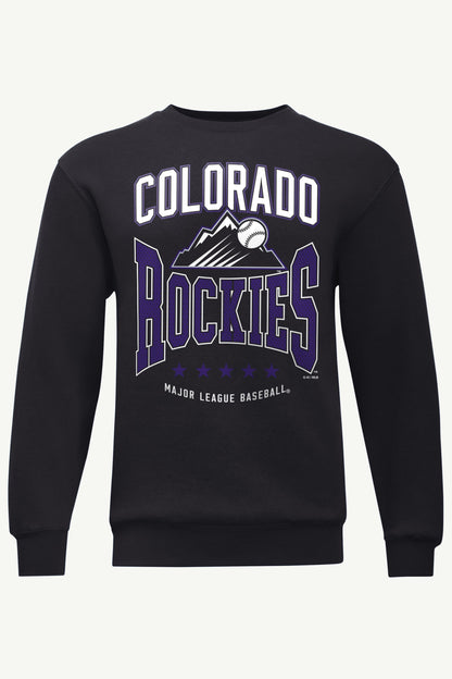 MENS COLORADO ROCKIES CENTER SQUEEZE SWEATSHIRT - Black