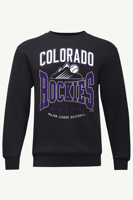 MENS COLORADO ROCKIES CENTER SQUEEZE SWEATSHIRT - Black