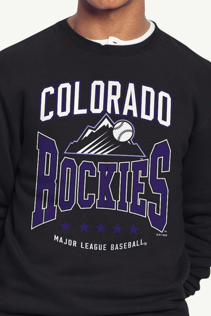 MENS COLORADO ROCKIES CENTER SQUEEZE SWEATSHIRT - Black