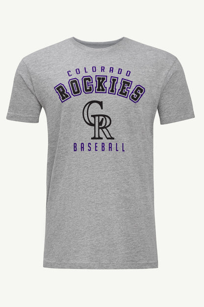 MENS COLORADO ROCKIES GRAPHIC T SHIRT - Heather Grey
