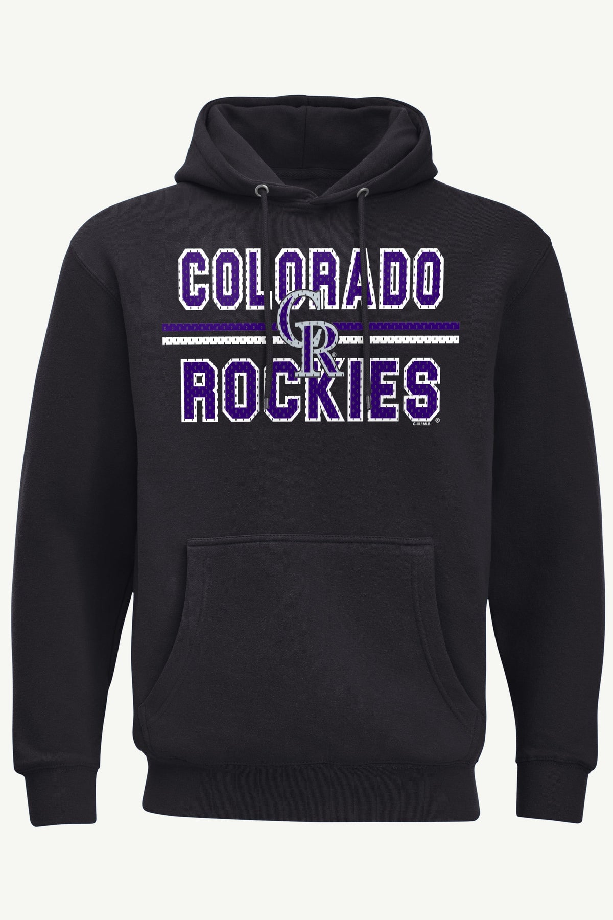 MENS COLORADO ROCKIES MESH LOOK HOODIE - Black