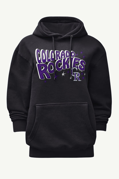 WOMENS COLORADO ROCKIES FIREWORKS HOODIE - Black