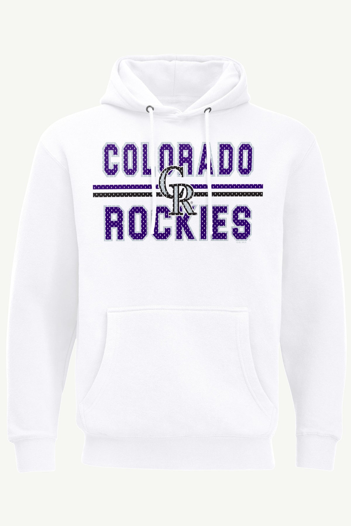MENS COLORADO ROCKIES MESH LOOK HOODIE - White