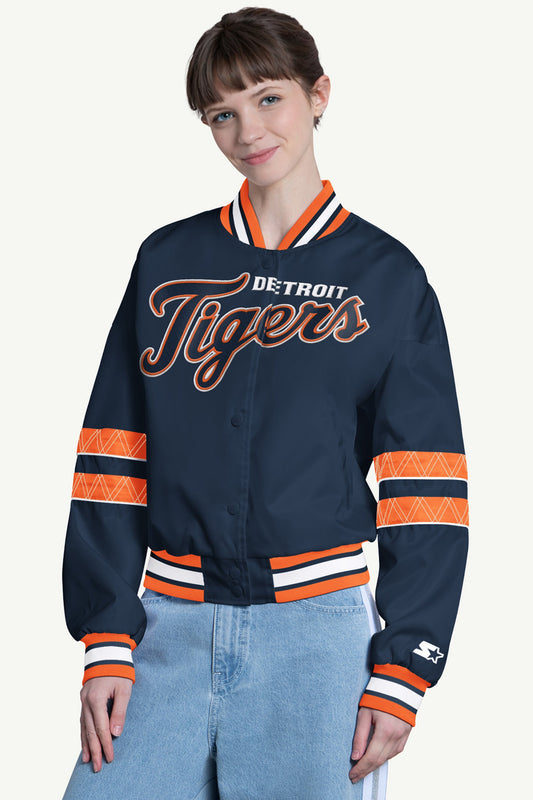 WOMENS DETROIT TIGERS INTERCEPTION VARSITY JACKET - Multi