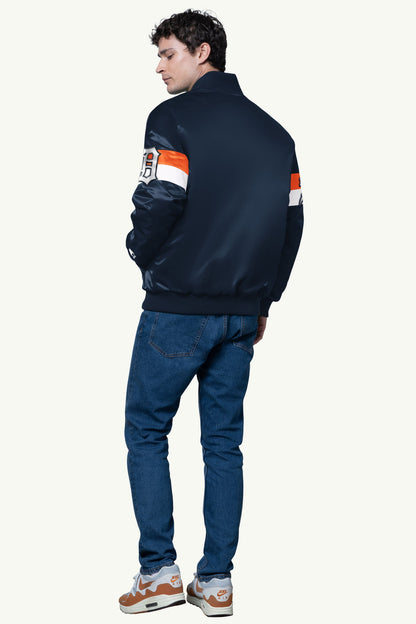 MENS DETROIT TIGERS TRIPLE OPTION SATIN VARSITY JACKET - Starter