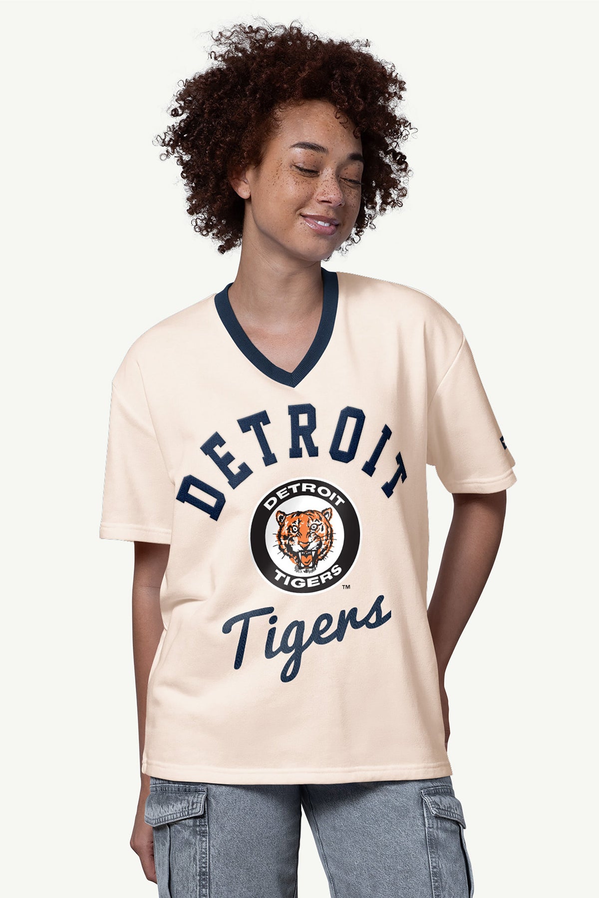 WOMENS DETROIT TIGERTS V-NECK SHORT SLEEVE T SHIRT - Multi