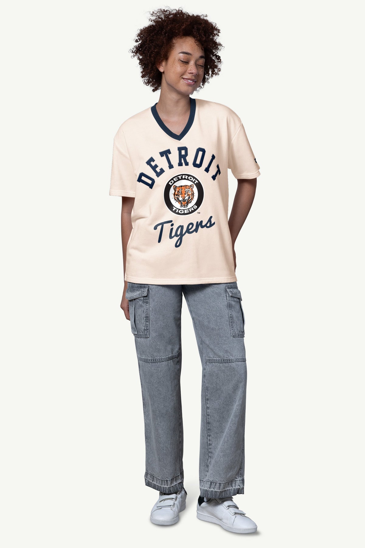 WOMENS DETROIT TIGERTS V-NECK SHORT SLEEVE T SHIRT - Multi