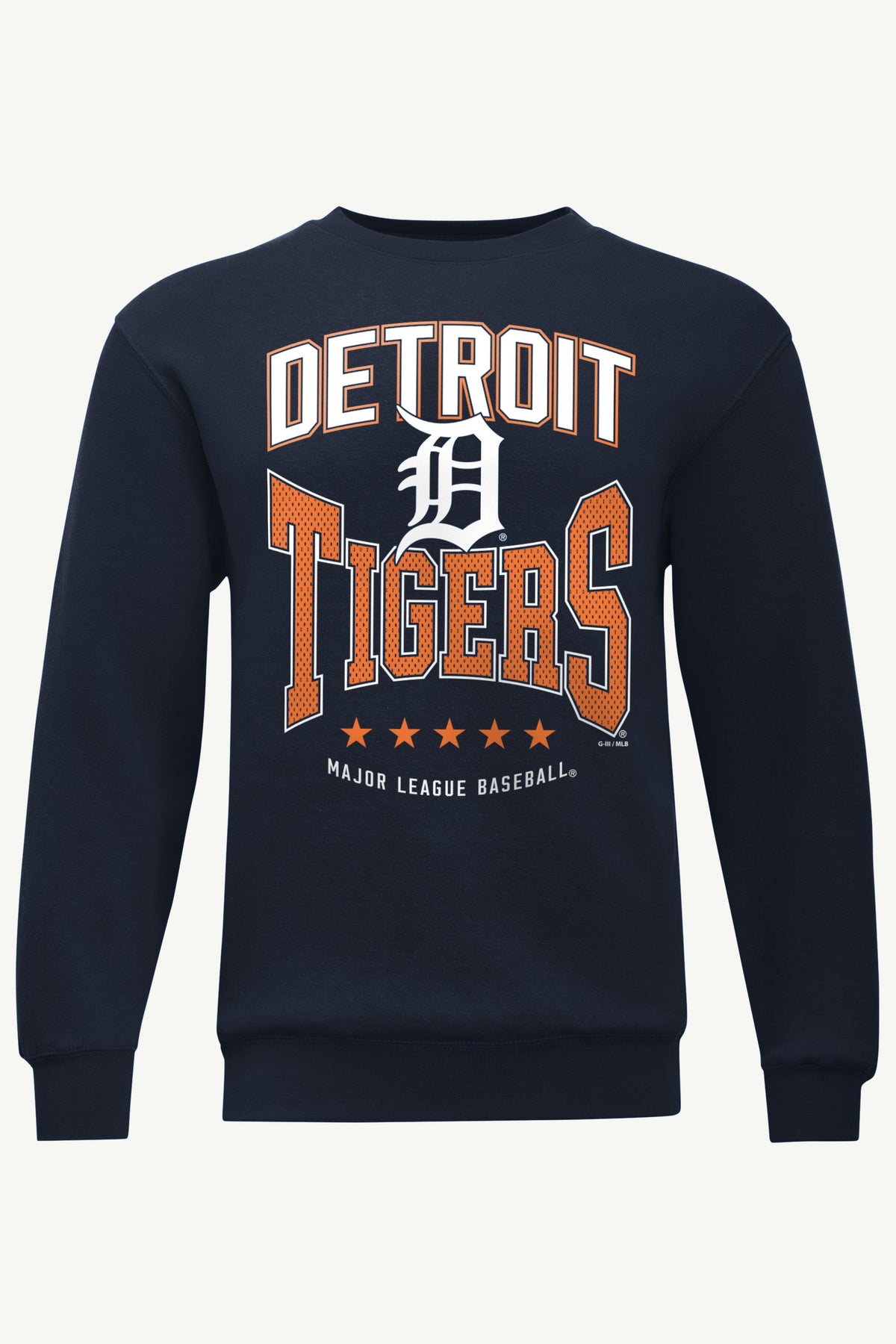 MENS DETROIT TIGERS CENTER SQUEEZE SWEATSHIRT - Navy