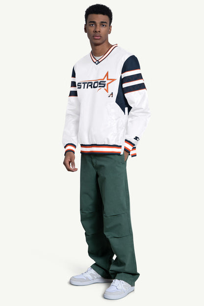 MENS HOUSTON ASTROS ENFORCER V-NECK PULLOVER JACKET - Multi