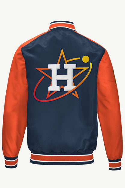 MENS HOUSTON ASTROS SATIN VARSITY JACKET - Starter