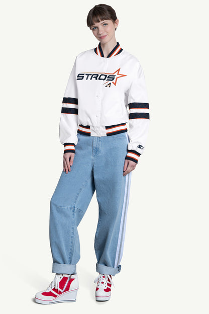 WOMENS HOUSTON ASTROS INTERCEPTION VARSITY JACKET - Multi