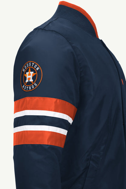 MENS HOUSTON ASTROS SATIN VARSITY JACKET - Starter